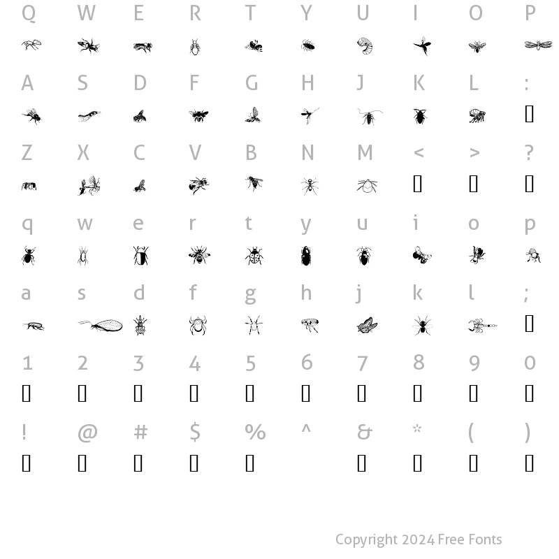 Character Map of Insects Regular