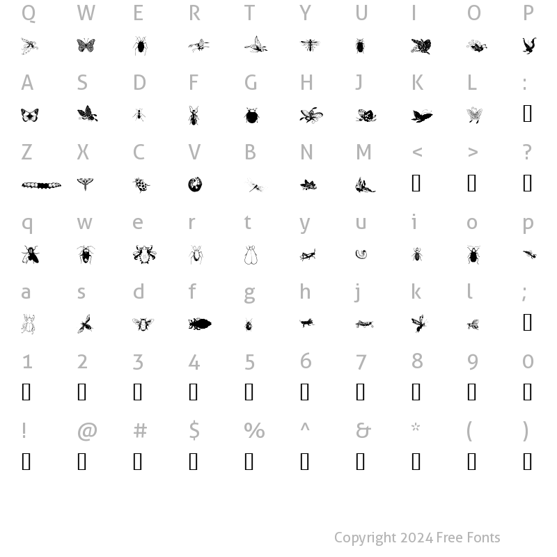 Character Map of Insects1 Regular