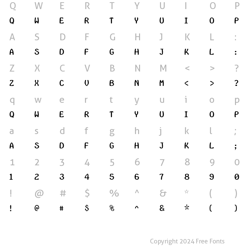 Character Map of InsideLetters Regular