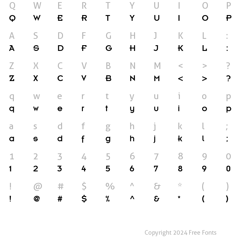 Character Map of InsigniaA Roman