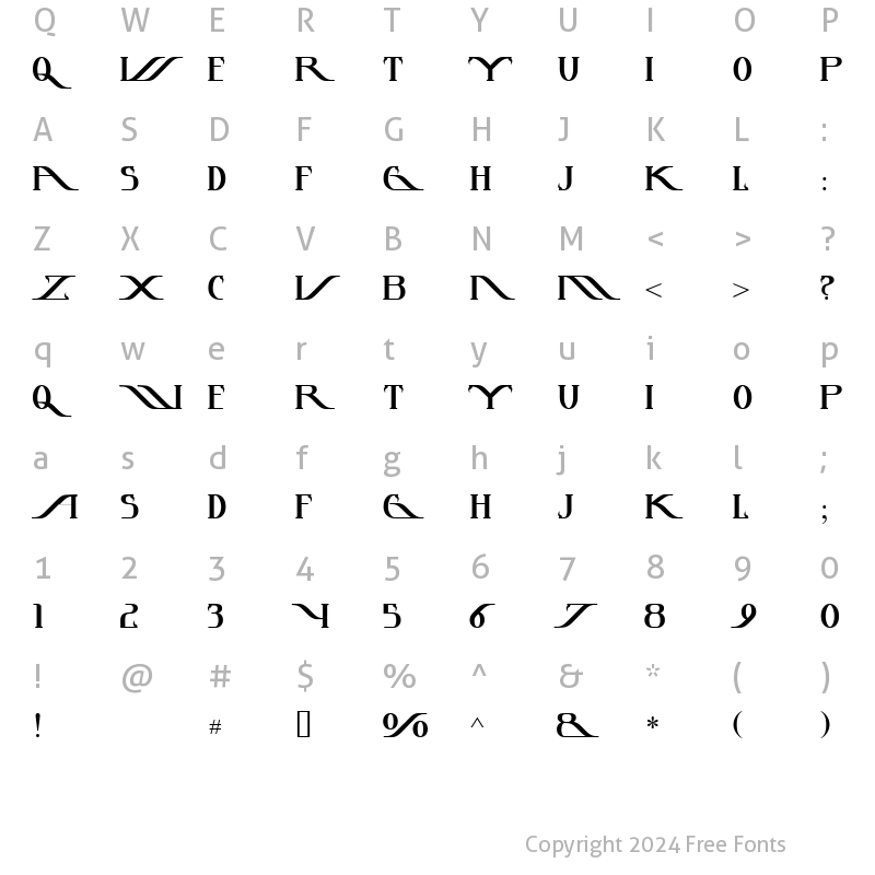 Character Map of InstantTunes Regular