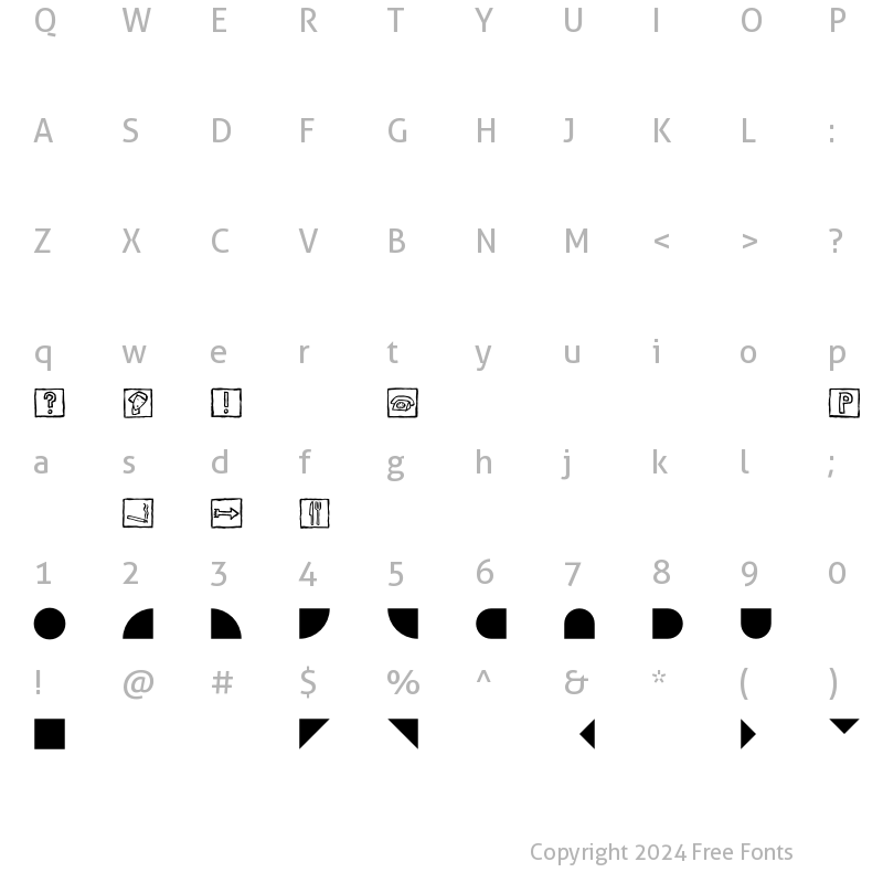 Character Map of InTegel Regular