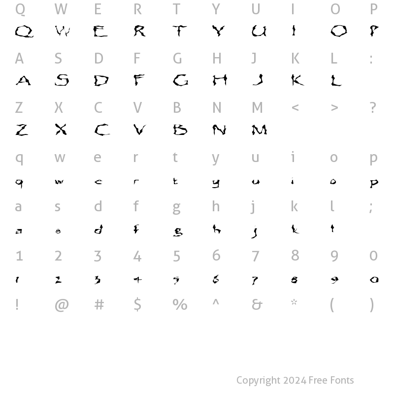 Character Map of IntegrityExtended Regular