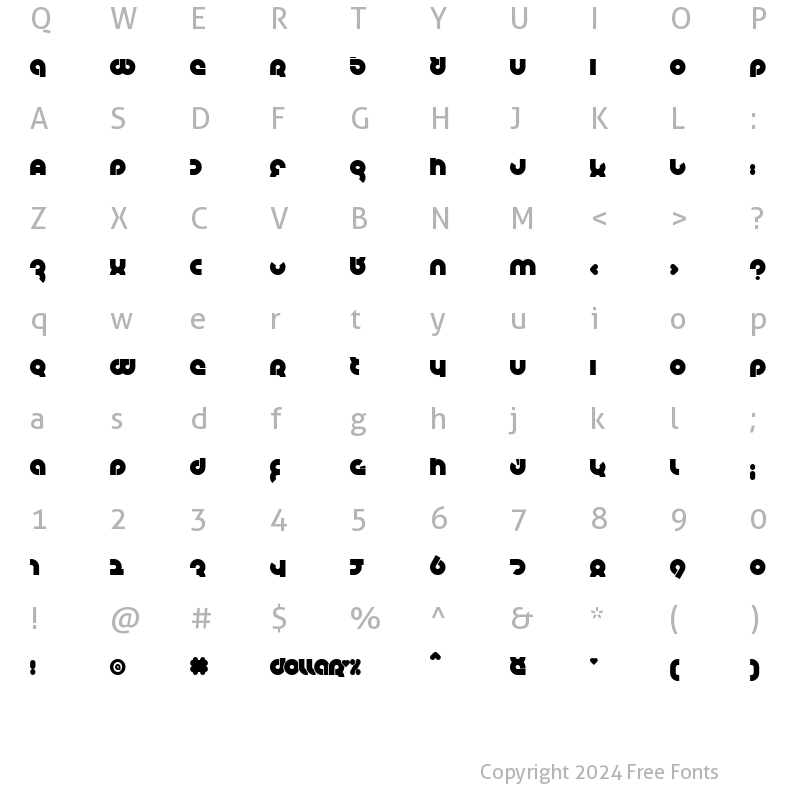 Character Map of InterFacer Regular