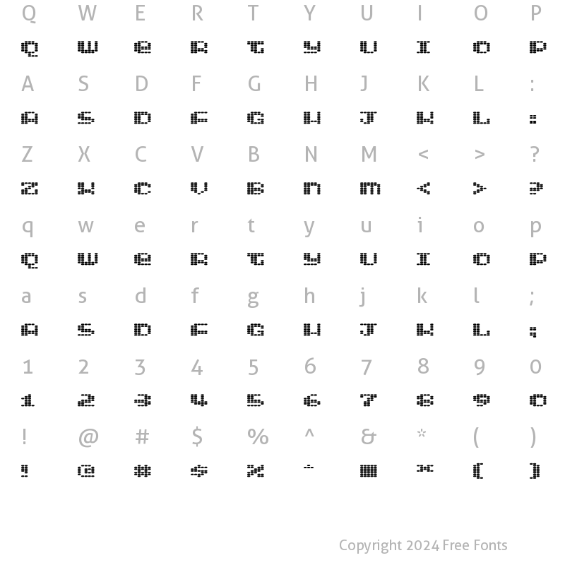 Character Map of Intergalaktika Regular