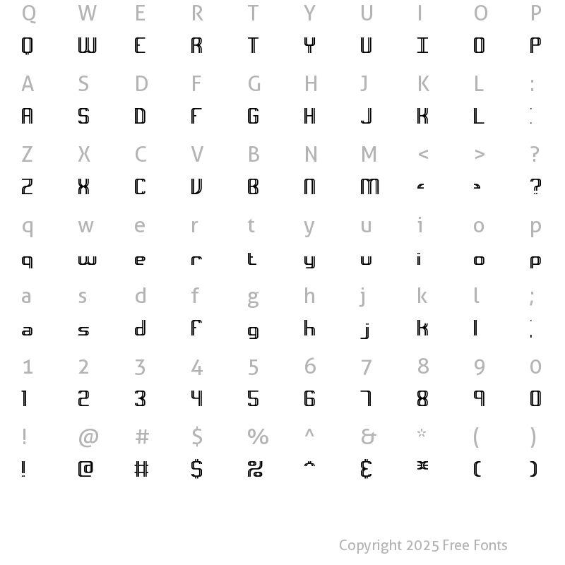 Character Map of Intersect BRK Normal