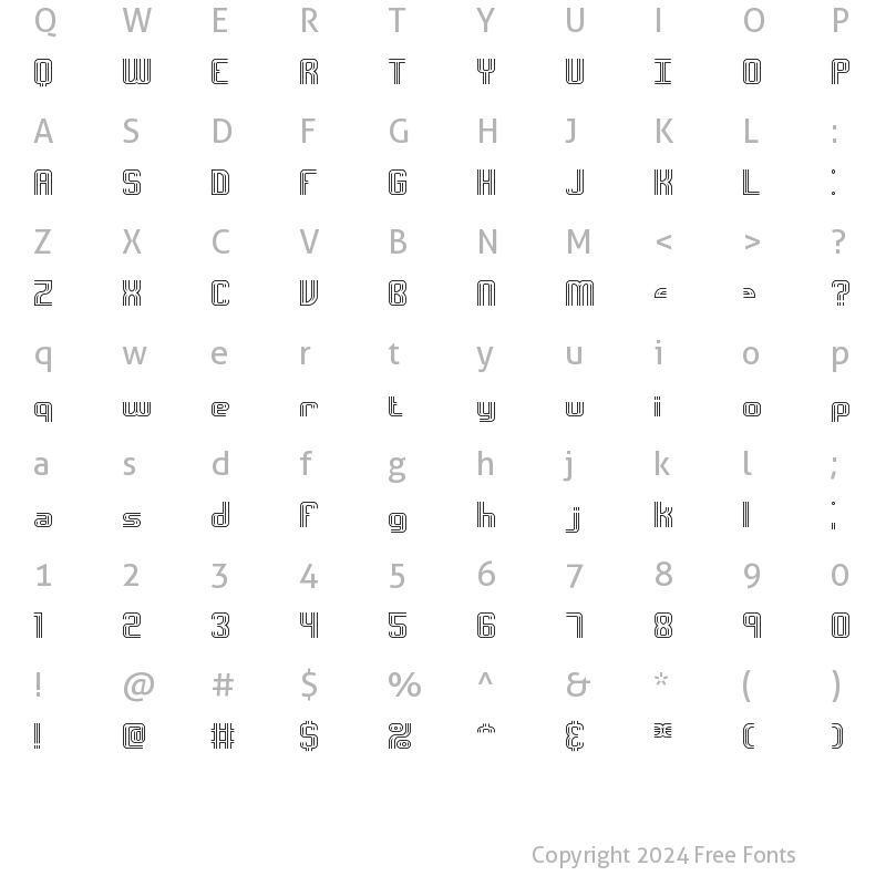 Character Map of Intersect O BRK Normal