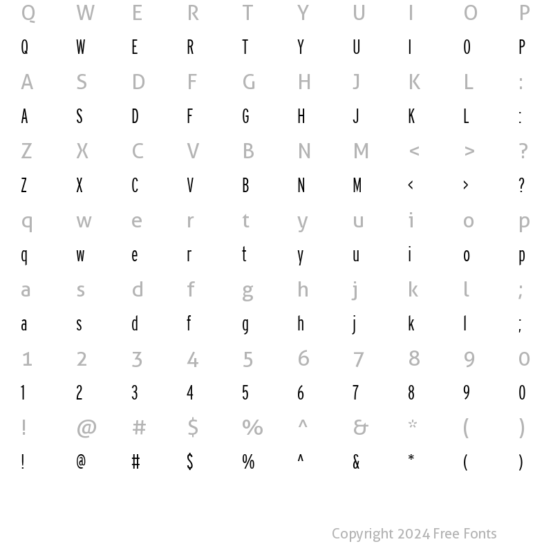 Character Map of Interstate LightCompressed