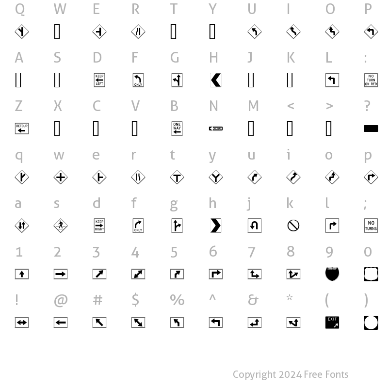 Character Map of InterstatePi One