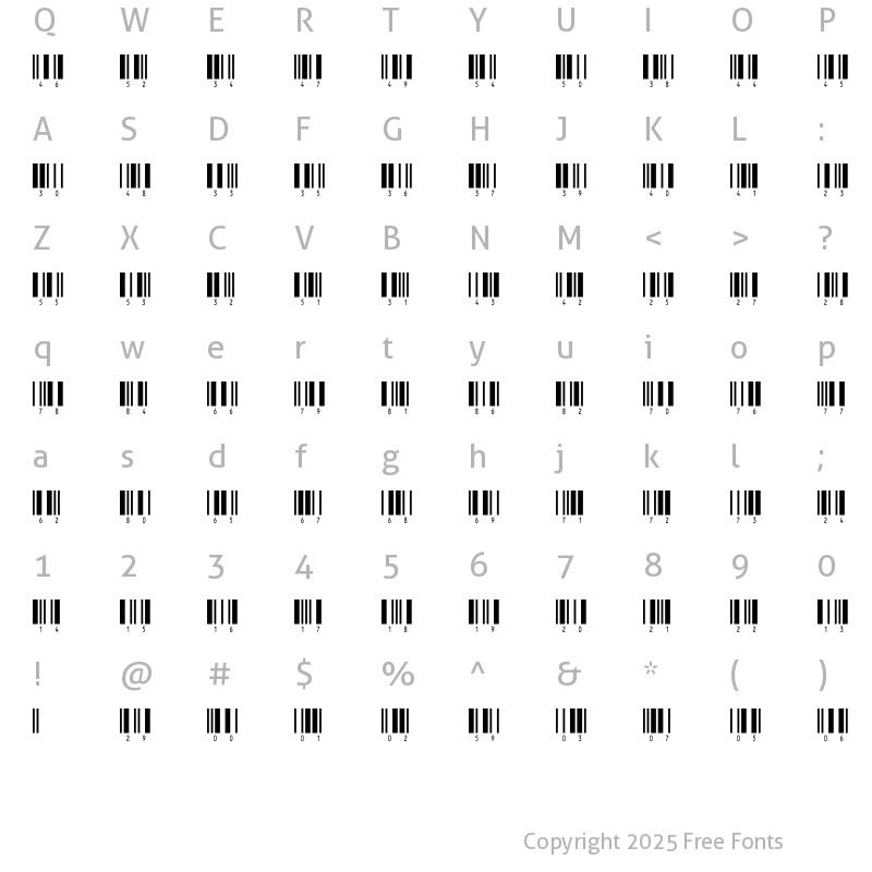 Character Map of IntHrP24DlTt Normal