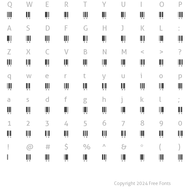 Character Map of IntHrP36DlTt Normal