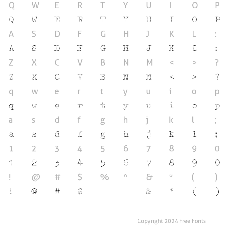 Character Map of Intimo-Two Regular