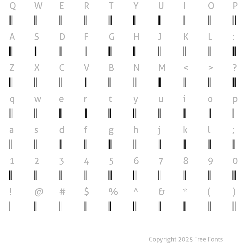 Character Map of IntP36DmTt Normal