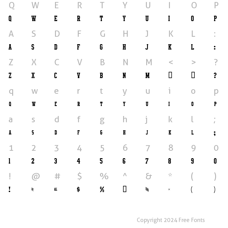 Character Map of Intramural Small Caps JL Regular