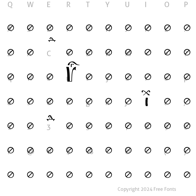 Character Map of Irmologion EtceteraTitles Normal