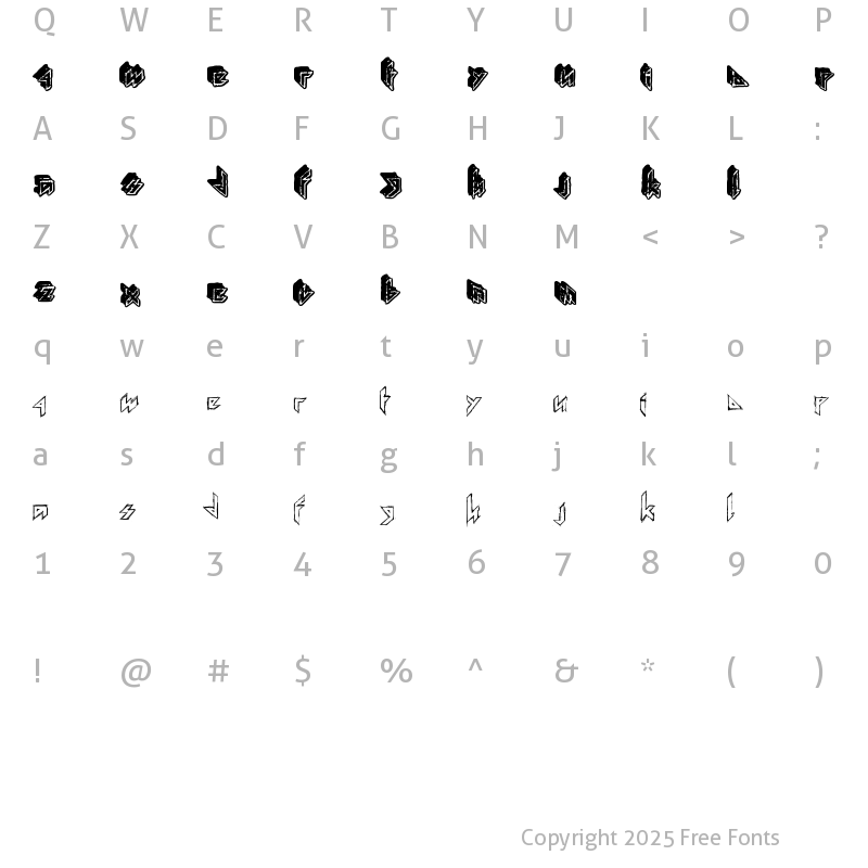 Character Map of IRON MATHBOOK Regular