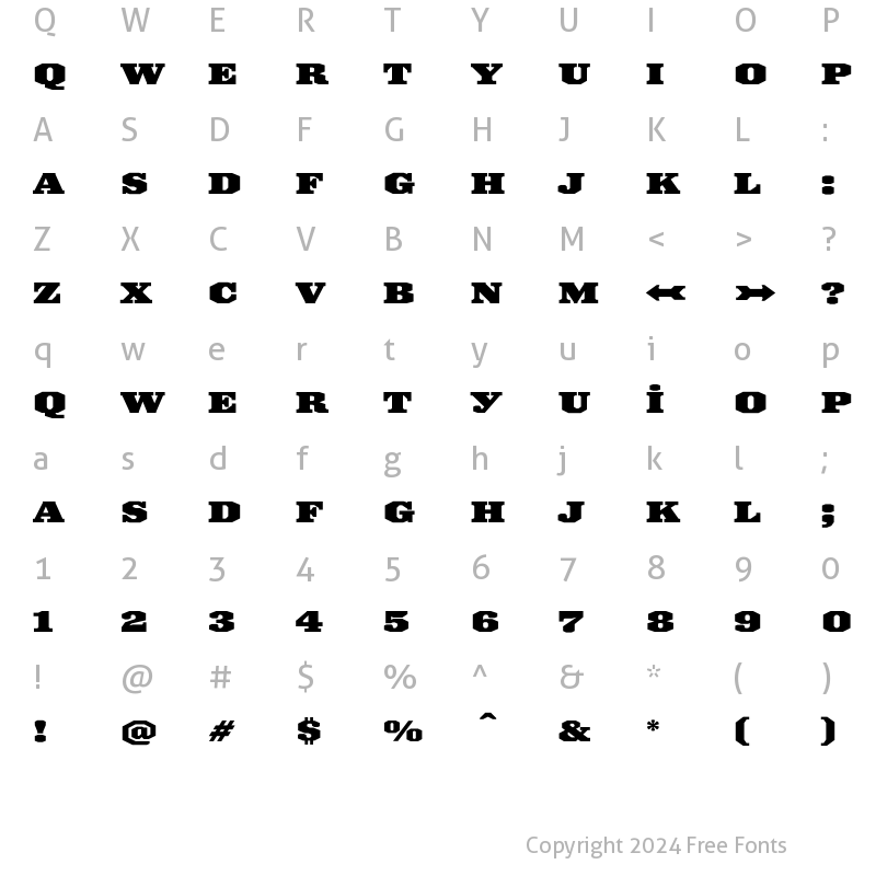 Character Map of Ironmonger Black Regular