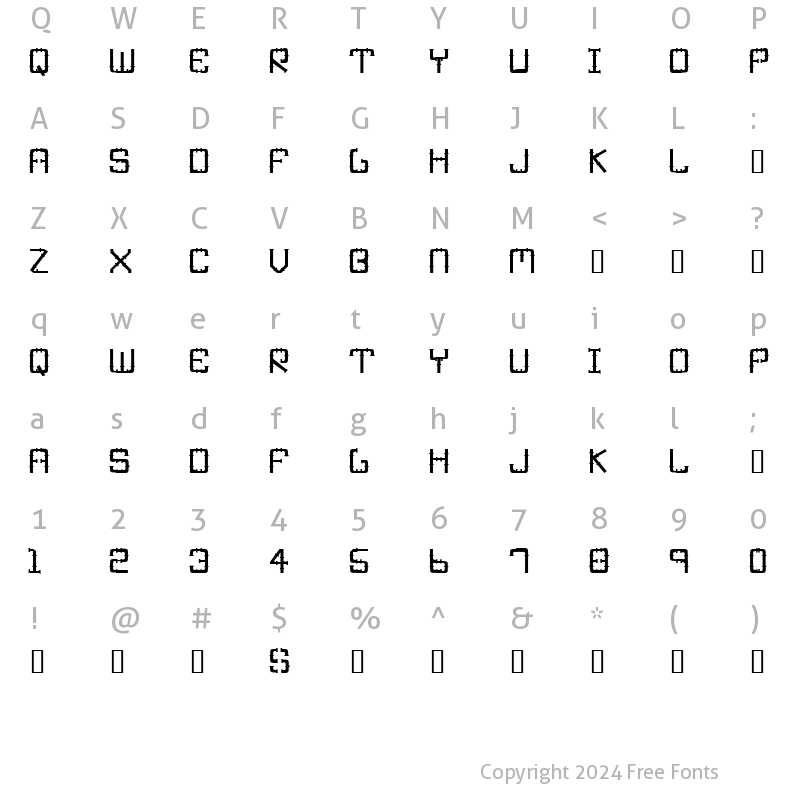 Character Map of IronPipe Regular