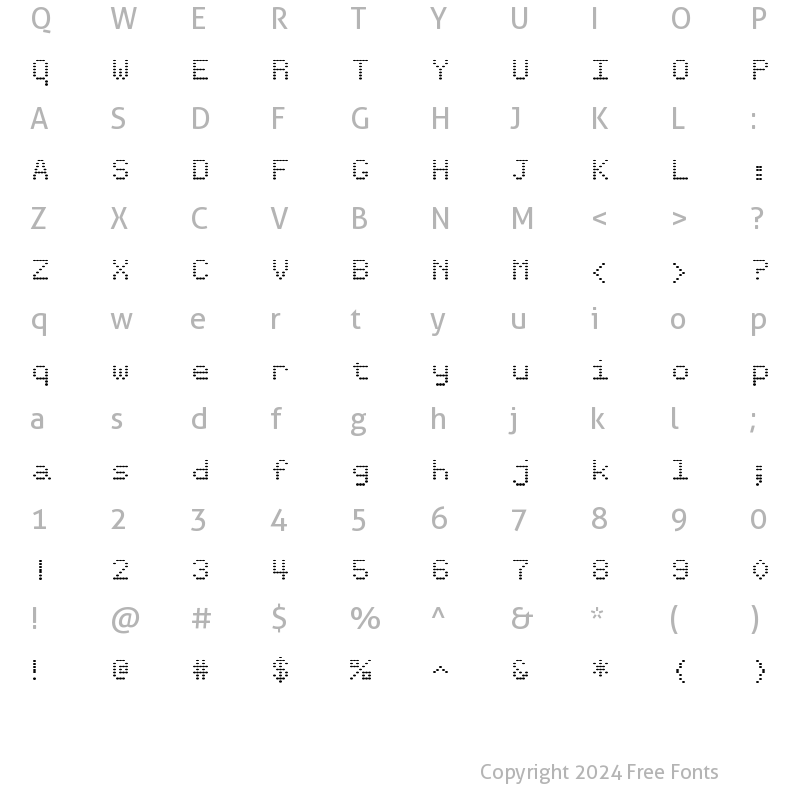 Character Map of IrritationTwo Regular