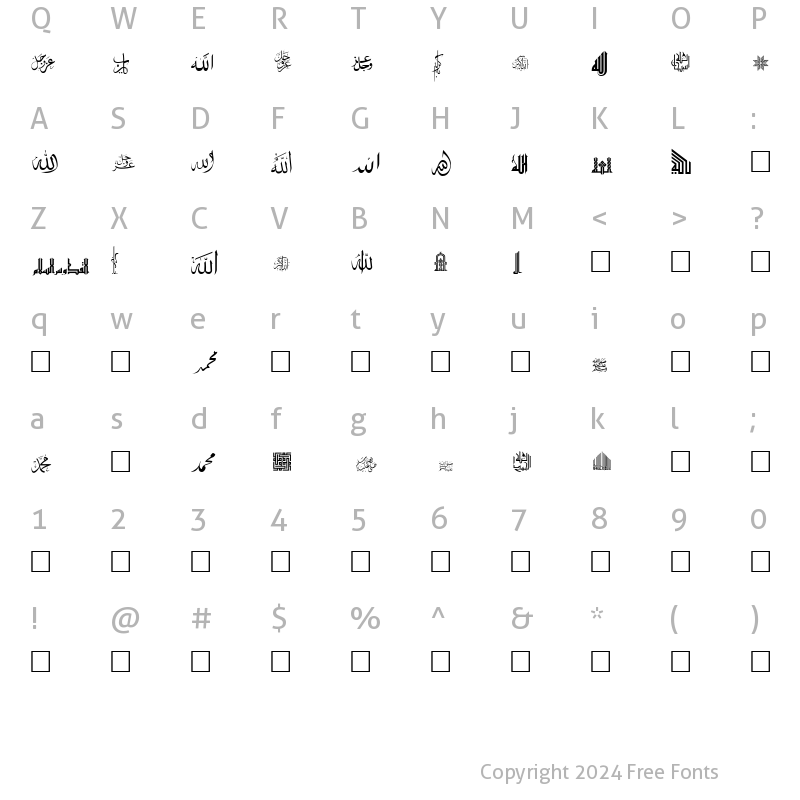 Character Map of Islamic Art A Regular