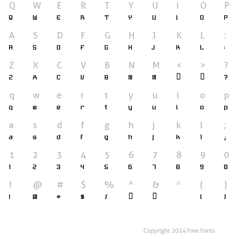 Character Map of It wasn't me Regular