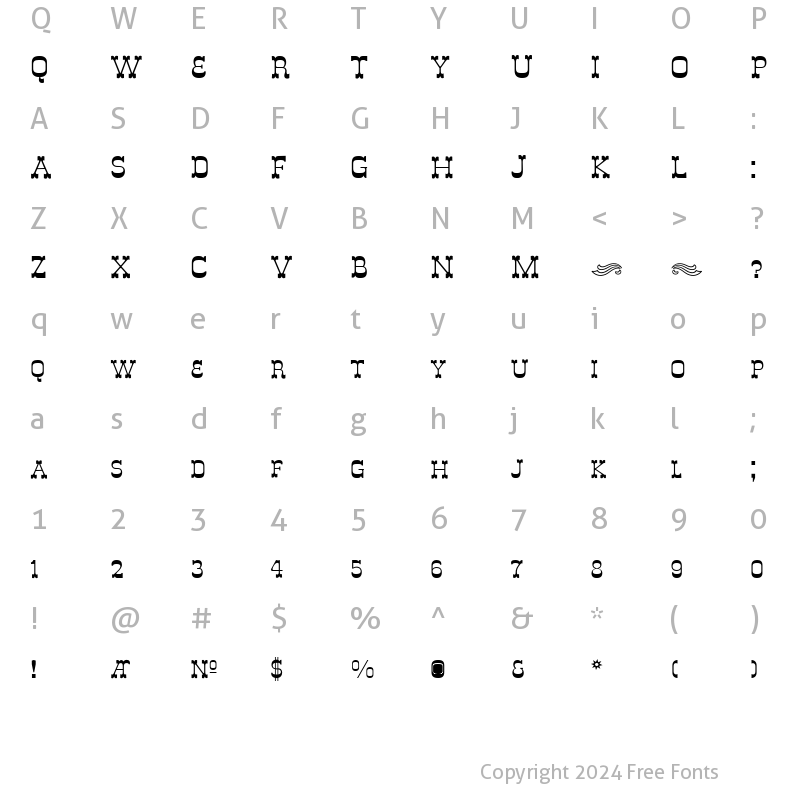 Character Map of Italy A Regular