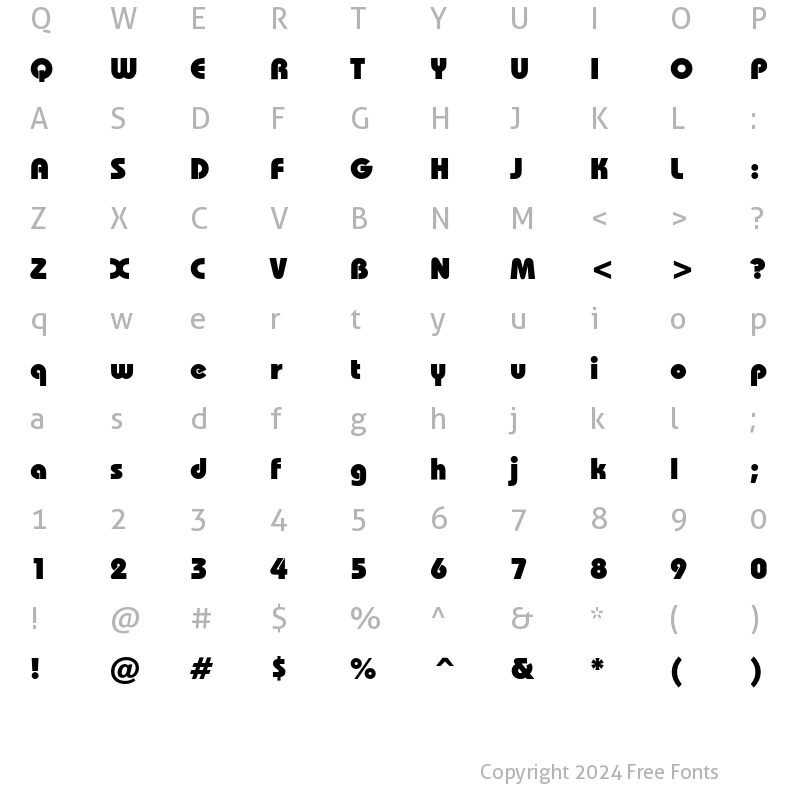 Character Map of ITC Bauhaus Heavy Regular