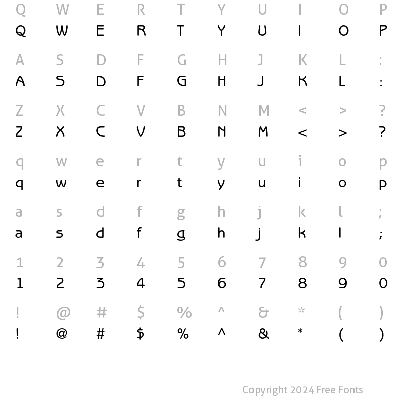 Character Map of ITC Benguiat Gothic Std Medium