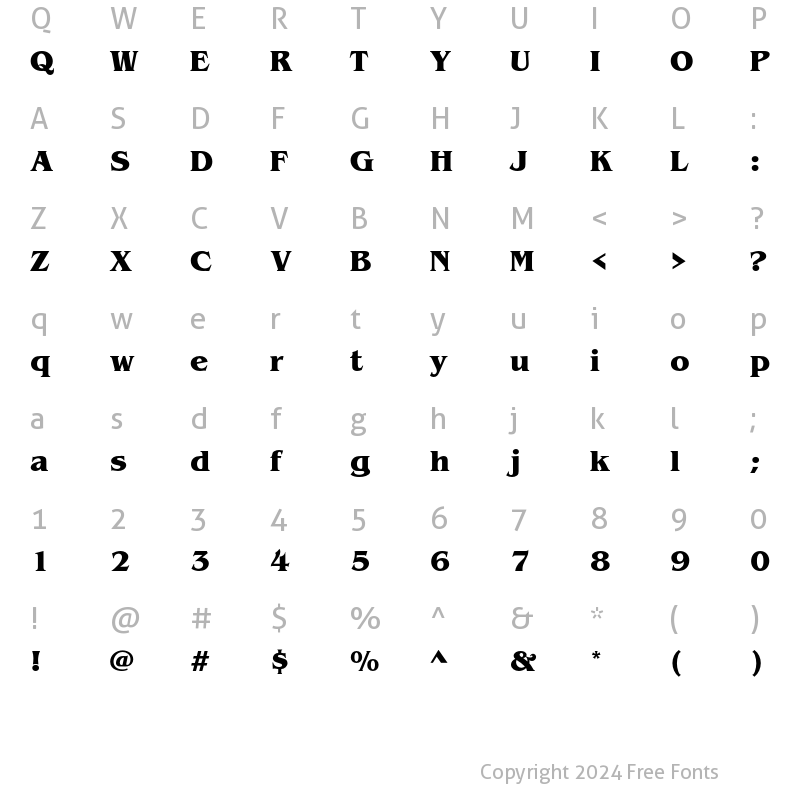 Character Map of ITC Benguiat Std Bold