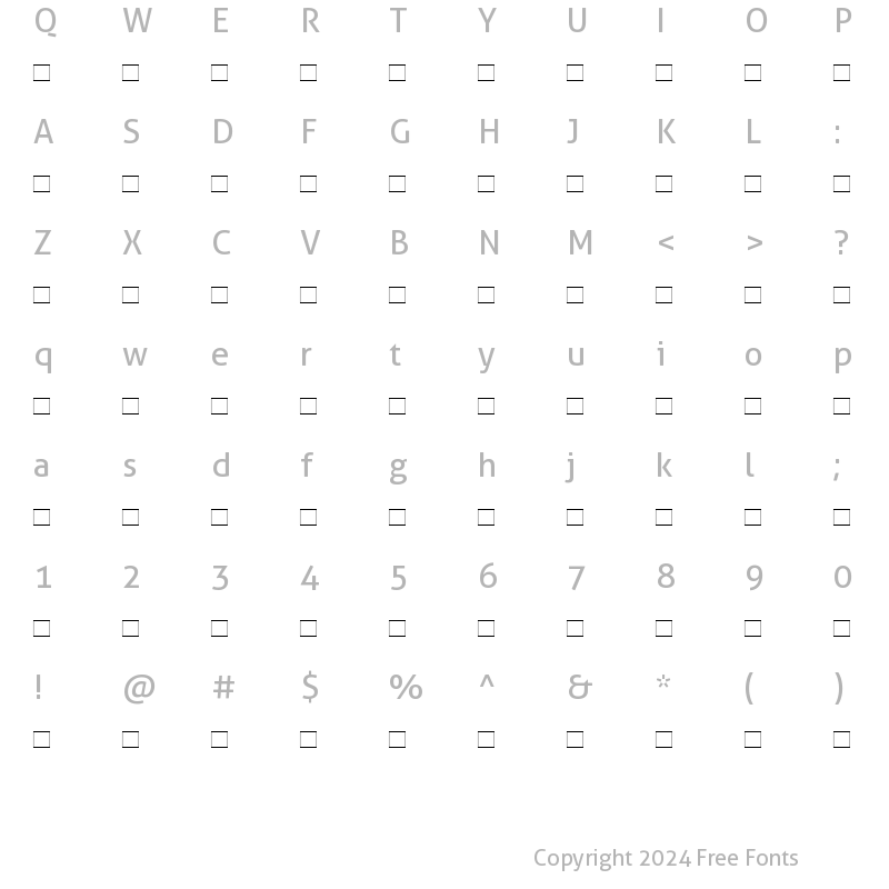 Character Map of ITCStoneSerifPhoneticAlternate Roman