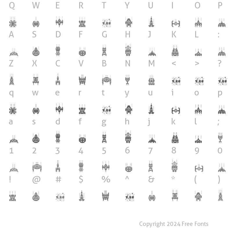 Character Map of ItsOVERCaptain Regular