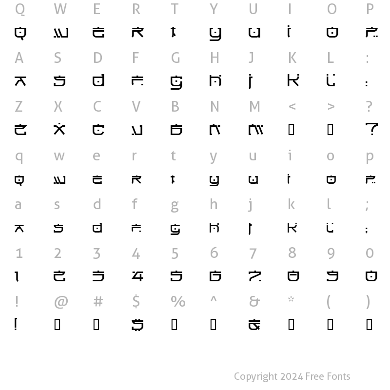 Character Map of IttoBlock Regular