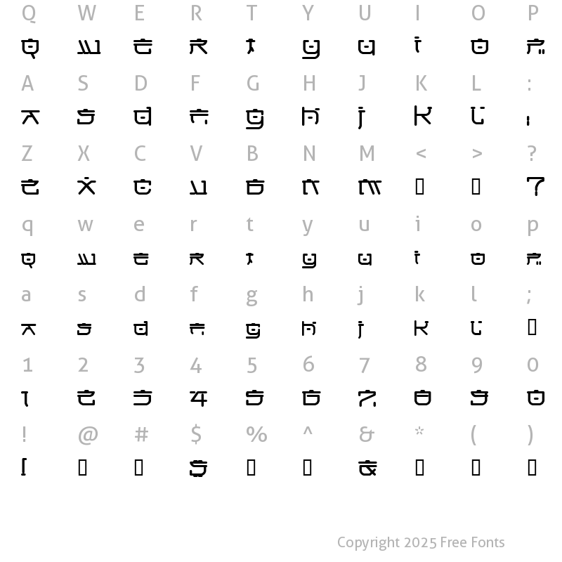 Character Map of IttoRound Regular