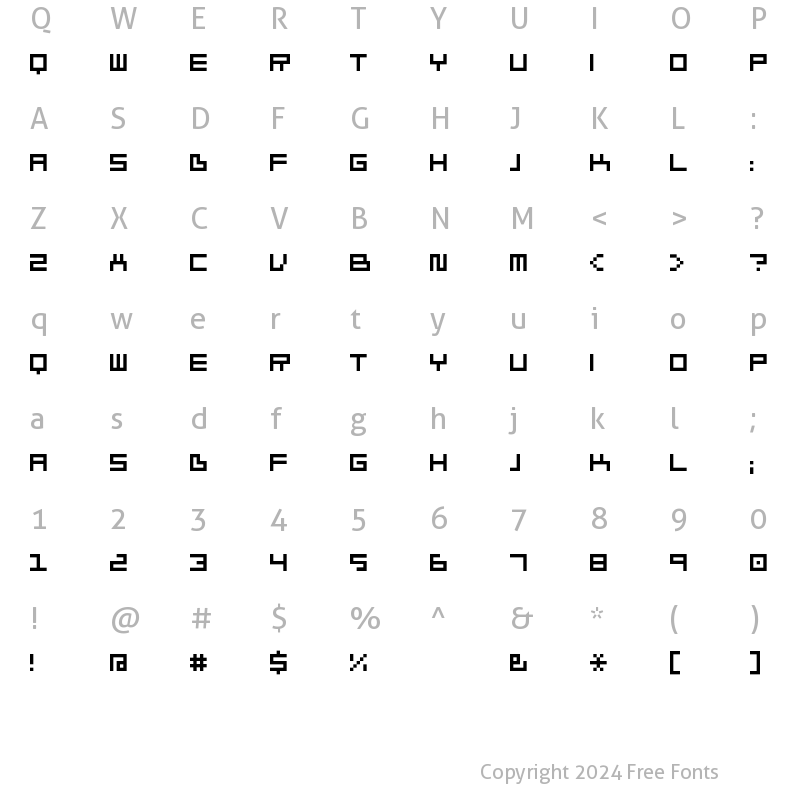 Character Map of Ivorg Regular