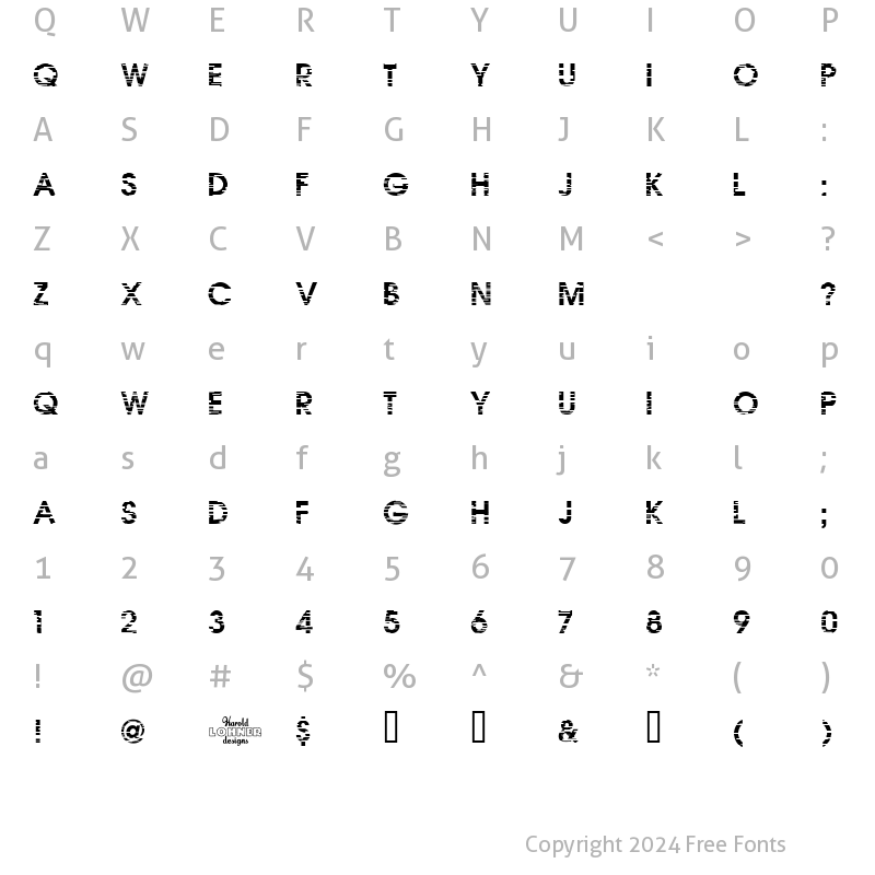 Character Map of IxatNE Regular