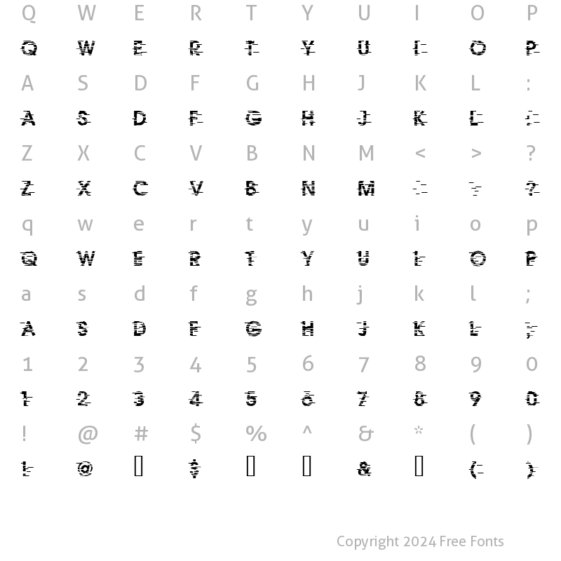 Character Map of IxatSE Regular