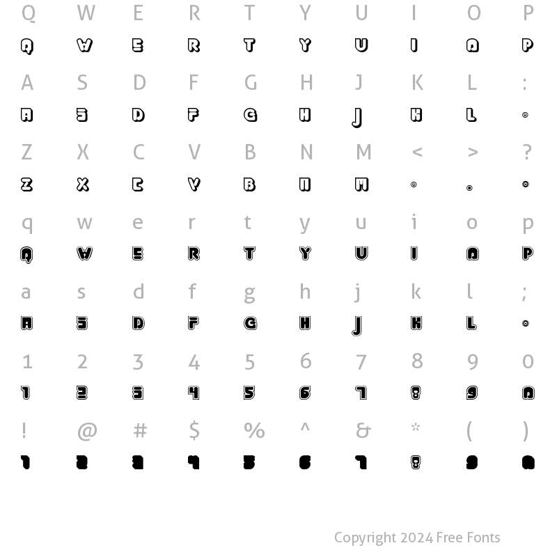 Character Map of Jabbie Junior Regular