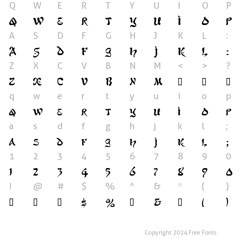 Character Map of JacamarSSK Regular