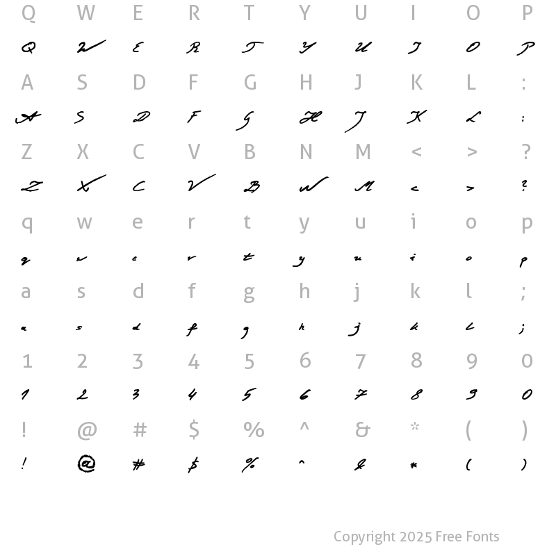 Character Map of Jacek Zi?ba-Jasi?ski Bold
