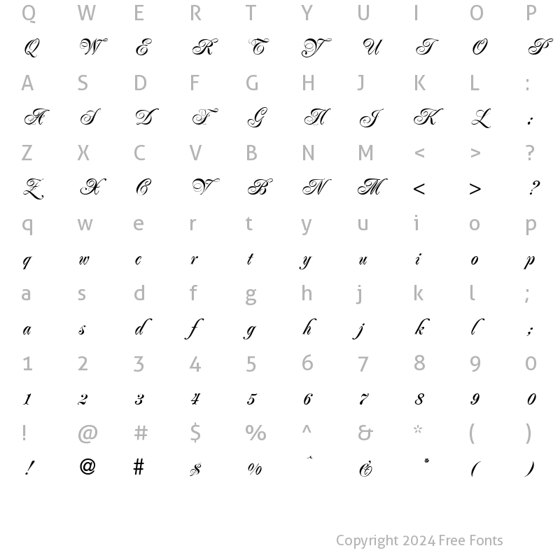 Character Map of JacobaDB Bold