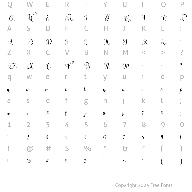 Character Map of Jacyking Regular