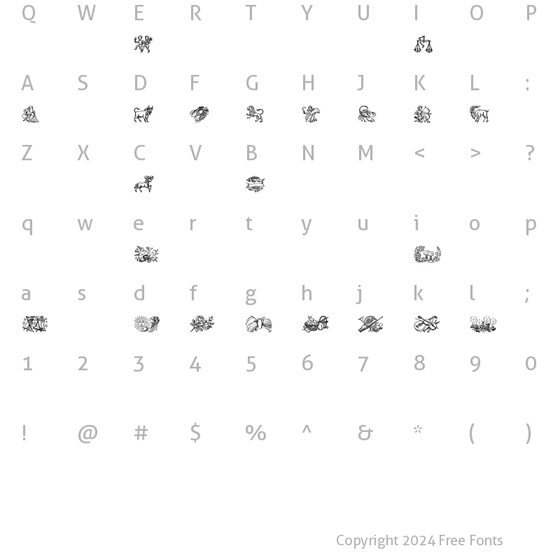 Character Map of Jahreskreis Regular