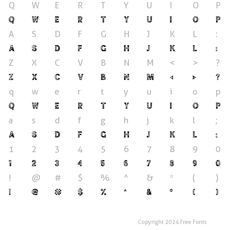 Character Map of Jakobenz Rough