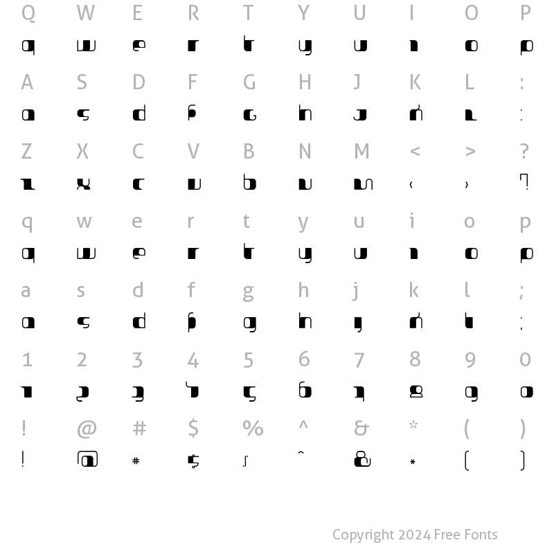 Character Map of Jakone Bold