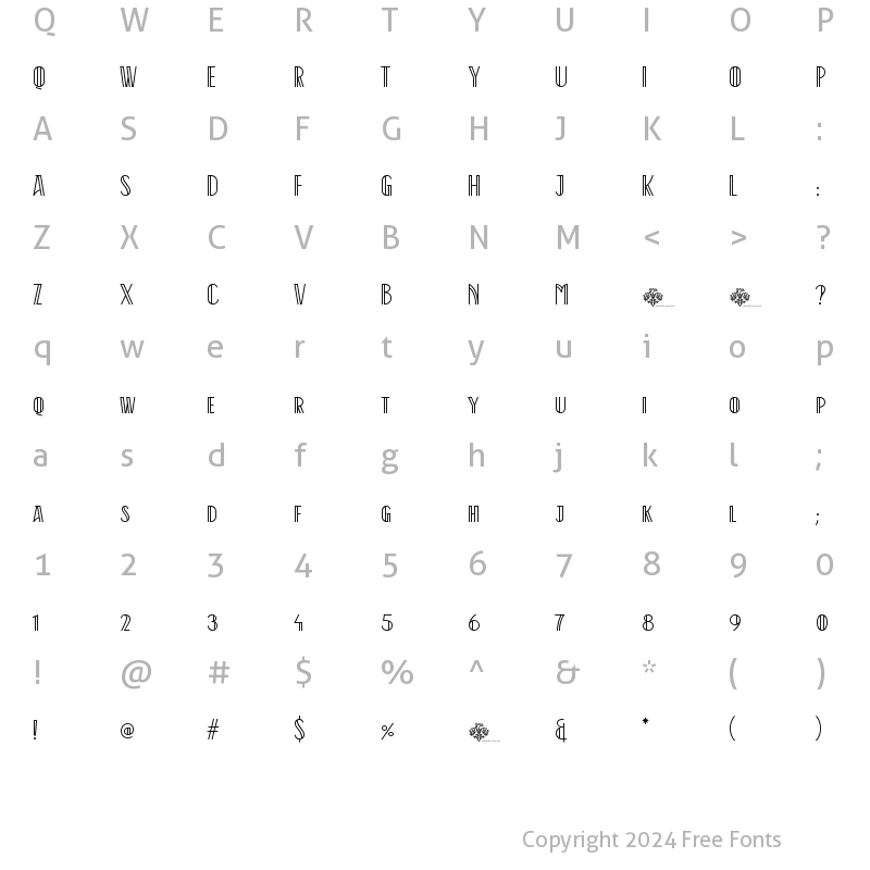 Character Map of Jam Session Regular