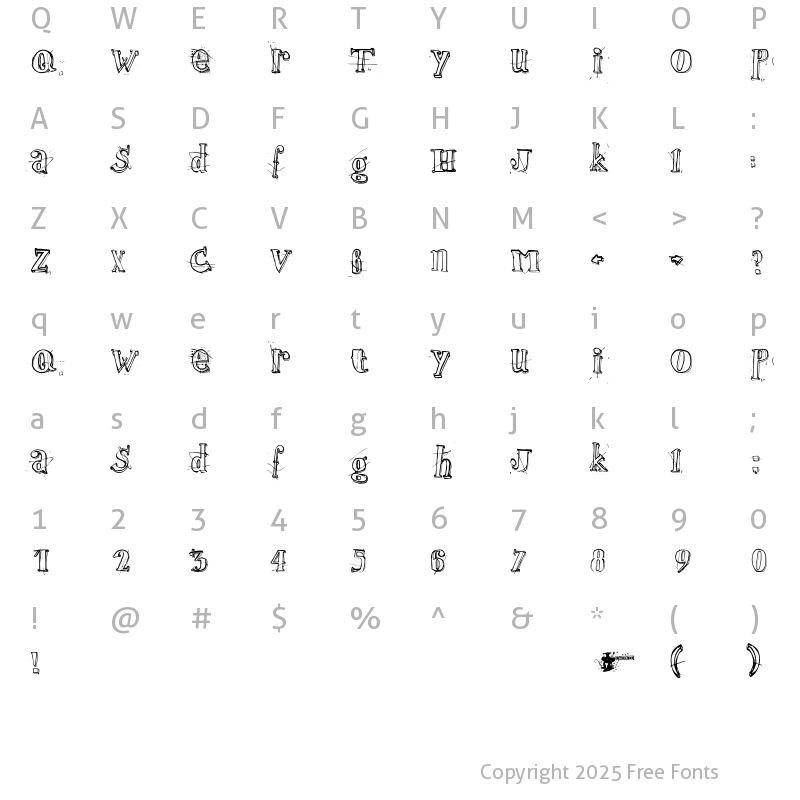 Character Map of jamaistevie Regular