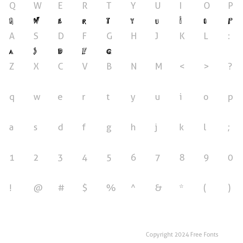 Character Map of Jambalaya ITC Regular