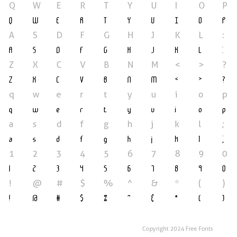 Character Map of Janken BRK Regular