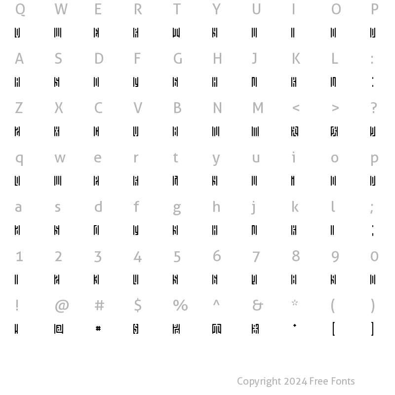 Character Map of Janus Round Regular