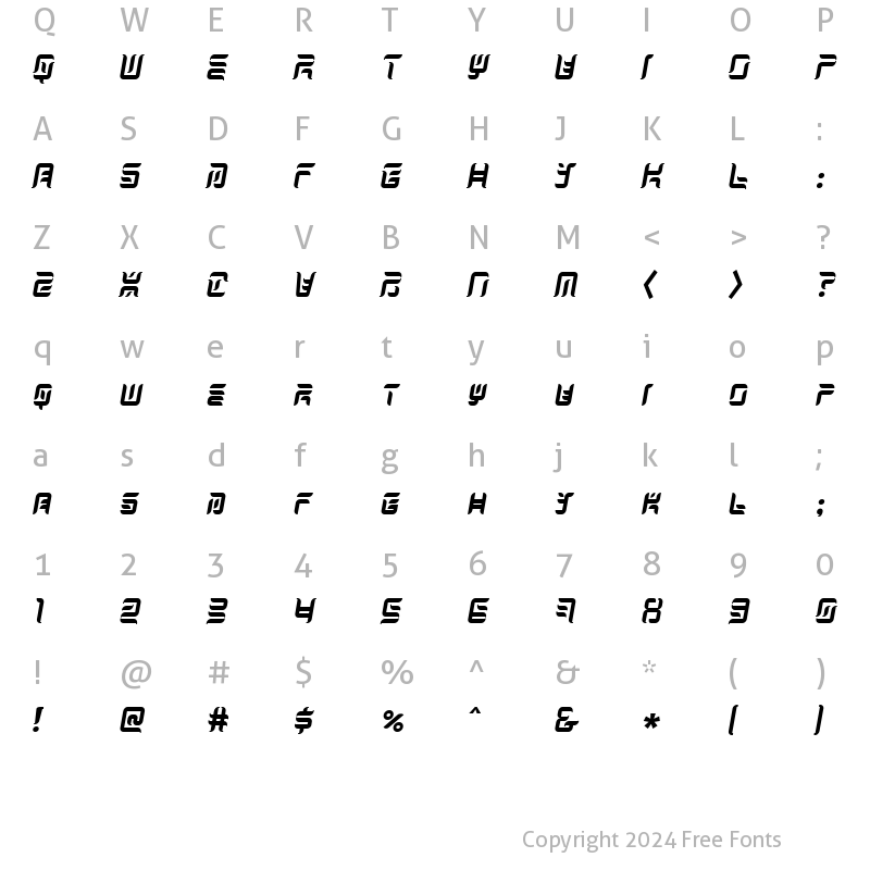 Character Map of JapanKnees Regular